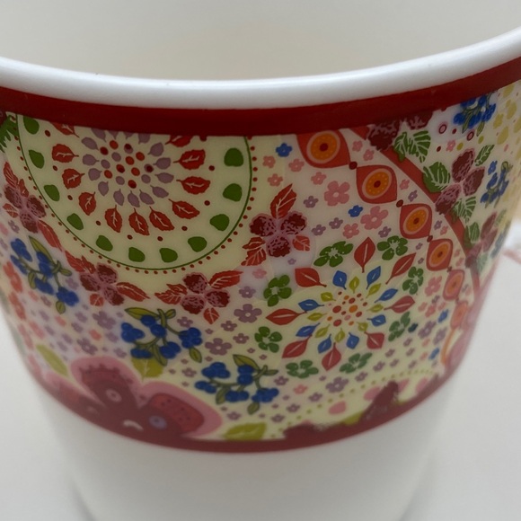 Starbucks 2007 Paisley Strawberry Red Coffee Tea Cup with Saucer - Picture 4 of 10
